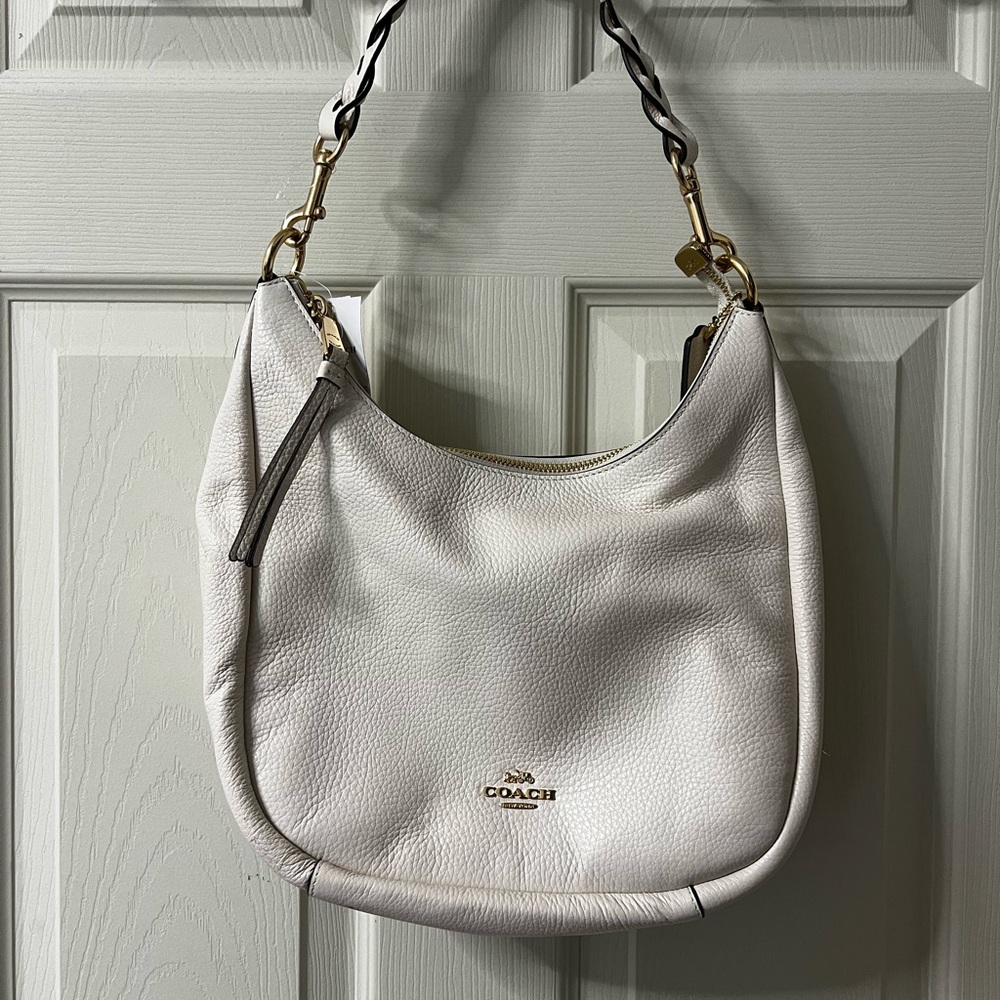 Coach White Leather Shoulder Bag